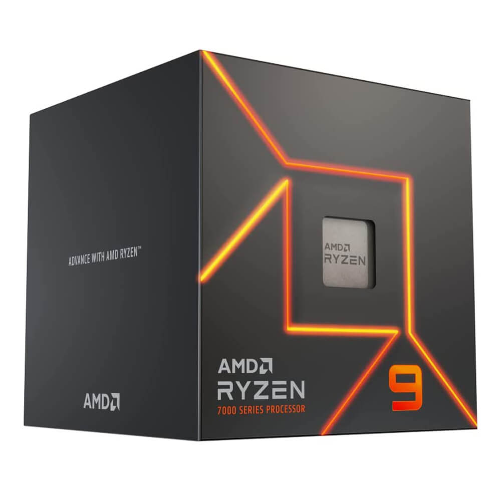 Procesador AMD RYZEN 9 7900 con AMD Radeon Graphics- S-AM5- 5.40GHz- 12 Nucleos- Incluye Disipador