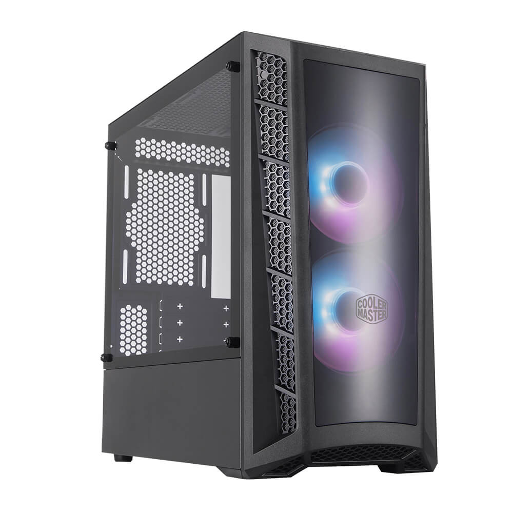 Gabinete Cooler MB320L ARGB- Micro ATX- Incluye 2 Ventiladores- Negro