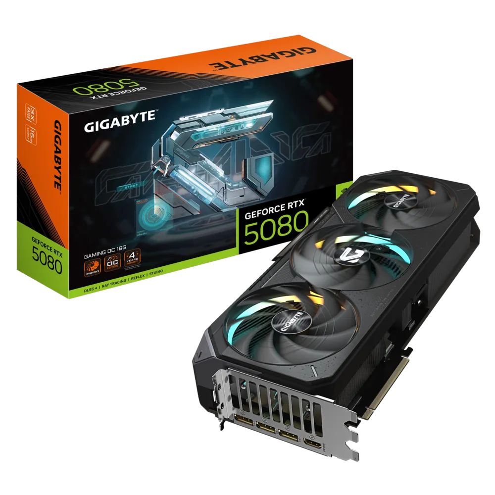 Tarjeta de Video GIGABYTE GeForce RTX 5080 GAMING OC 16GB