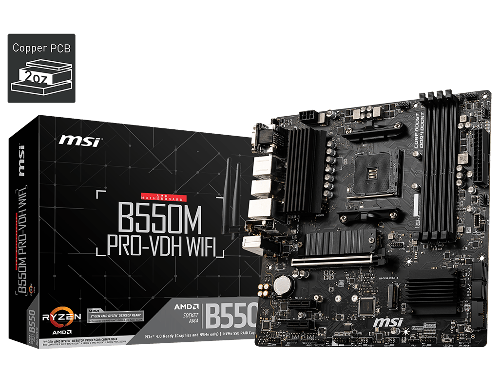 Tarjeta Madre MSI B550M PRO-VDH WIFI