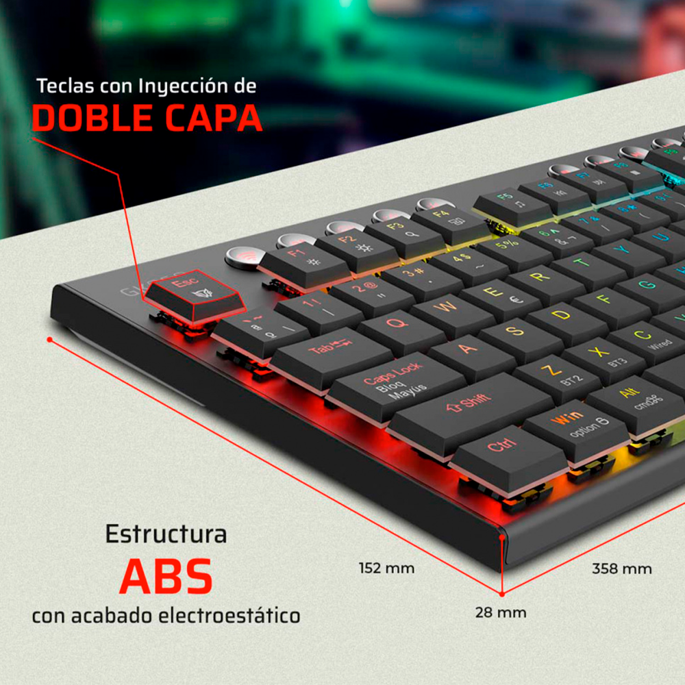 Teclado Gamer Mecánico Balam Rush Dominate Expert GK959.