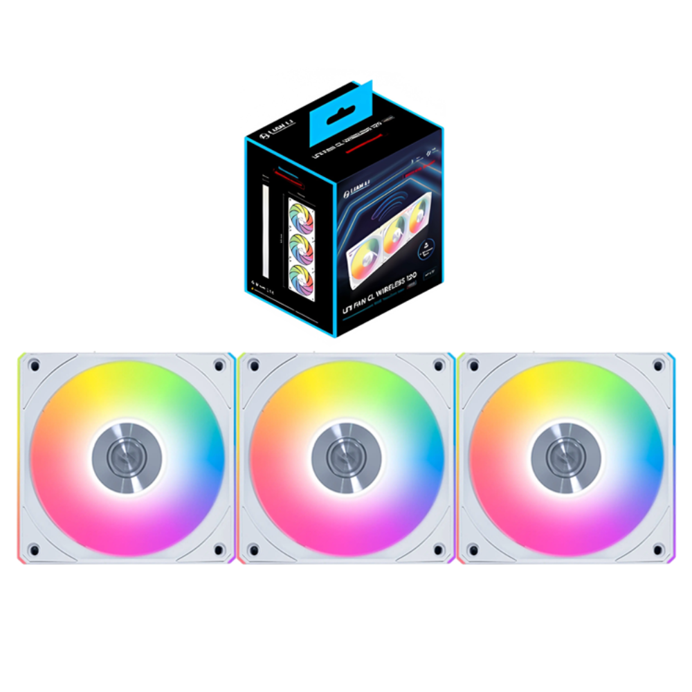 Kit de Ventiladores Lian Li Unifan Cl, Aspas Invertidas, RGB, 3x120mm, Blanco