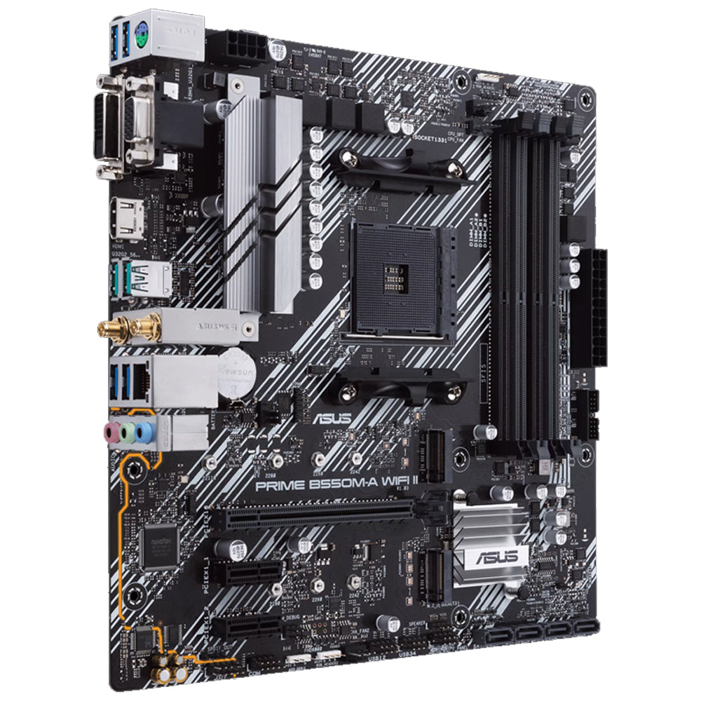 Tarjeta Madre ASUS PRIME B550M-A AC - AM4 - Micro ATX - Compatible con DDR4