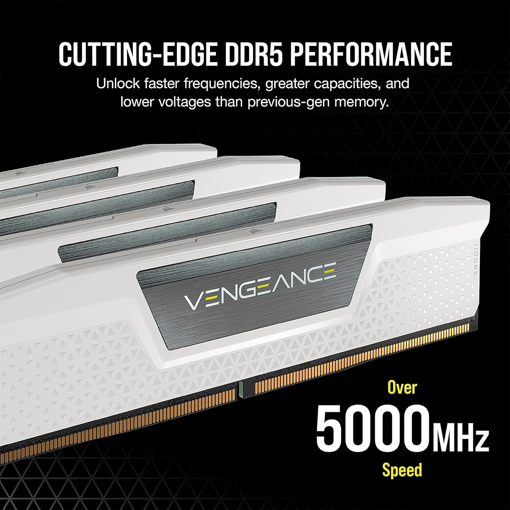 Kit Memoria RAM Corsair Vengeance Blanca DDR5-5200MHz-64GB-2x32GB