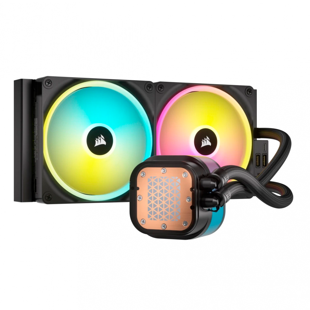 Enfriamiento Liquido Corsair iCUE Link H115i RGB AIO Para CPU 240mm - Negro