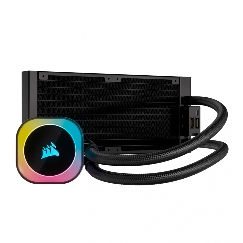 Enfriamiento Liquido Corsair iCUE Link H100i RGB AIO Para CPU 240mm - Negro