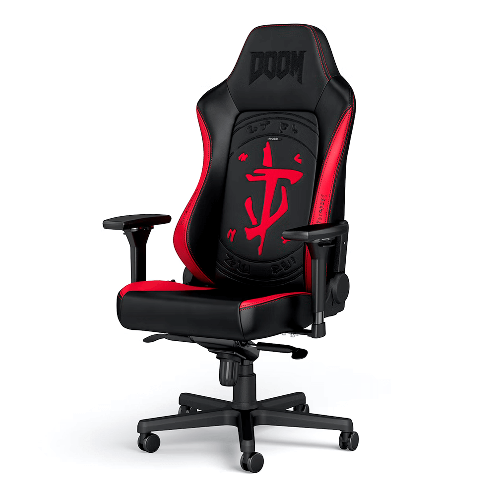 Silla Gamer Noblechairs Hero Doom Edition negro-rojo