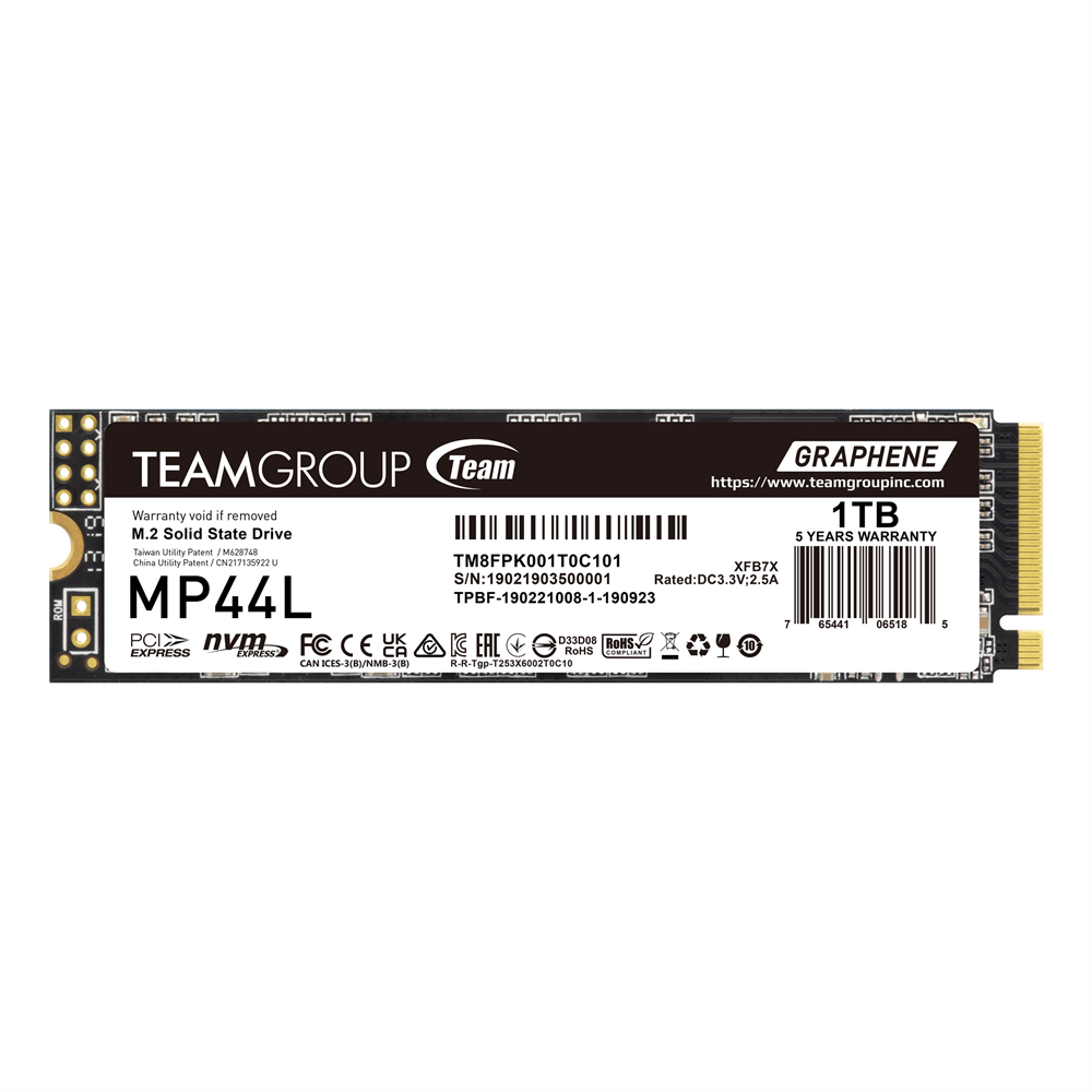 SSD Interno Teamgroup MP44L 1TB M.2 PCIe Gen4 NVMe