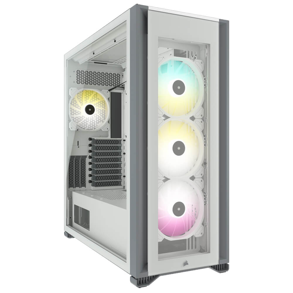 Gabinete Corsair iCUE 7000X RGB- ATX- Incluye 4 Ventiladores- Blanco