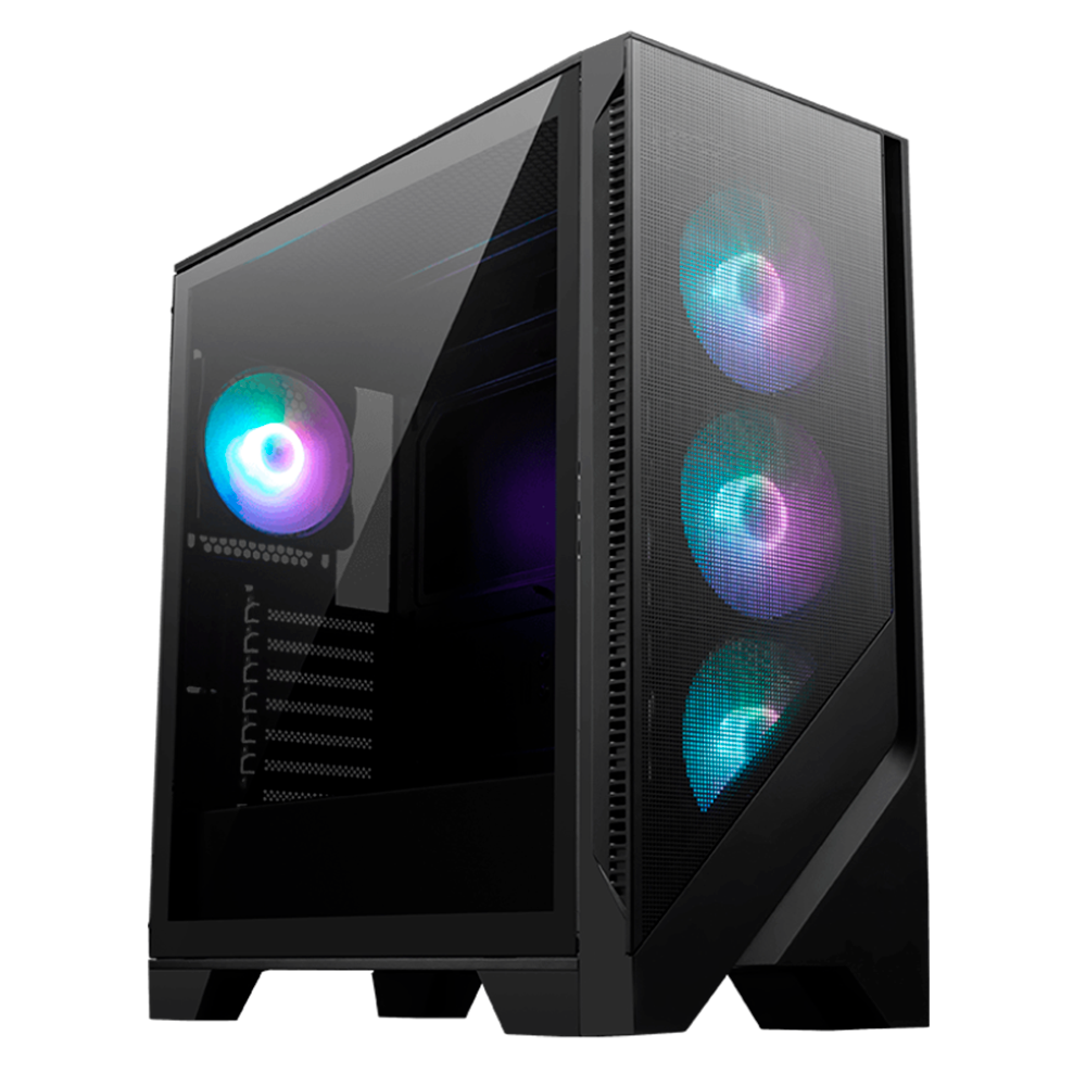 Gabinete MSI MAG FORGE 321R AIRFLOW RGB- ATX- Incluye 4 Ventiladores- Negro