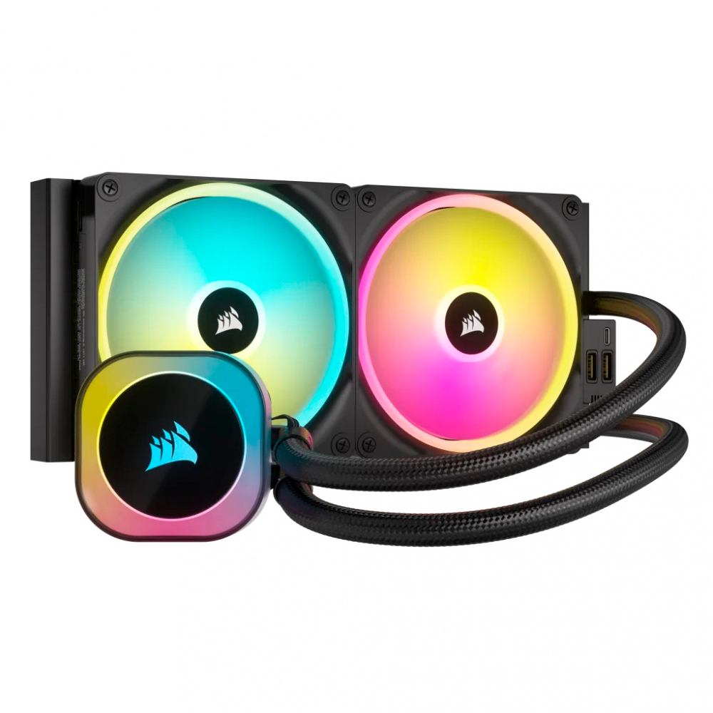 Enfriamiento Liquido Corsair iCUE Link H115i RGB AIO para CPU 240mm - Negro
