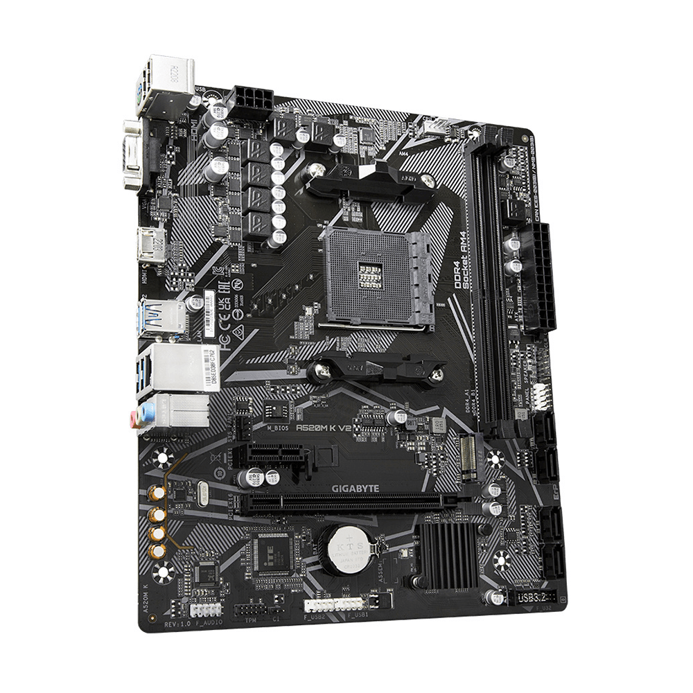 Tarjeta Madre GIGABYTE A520M-K V2 - AM4 - Micro ATX - Compatible con DDR4