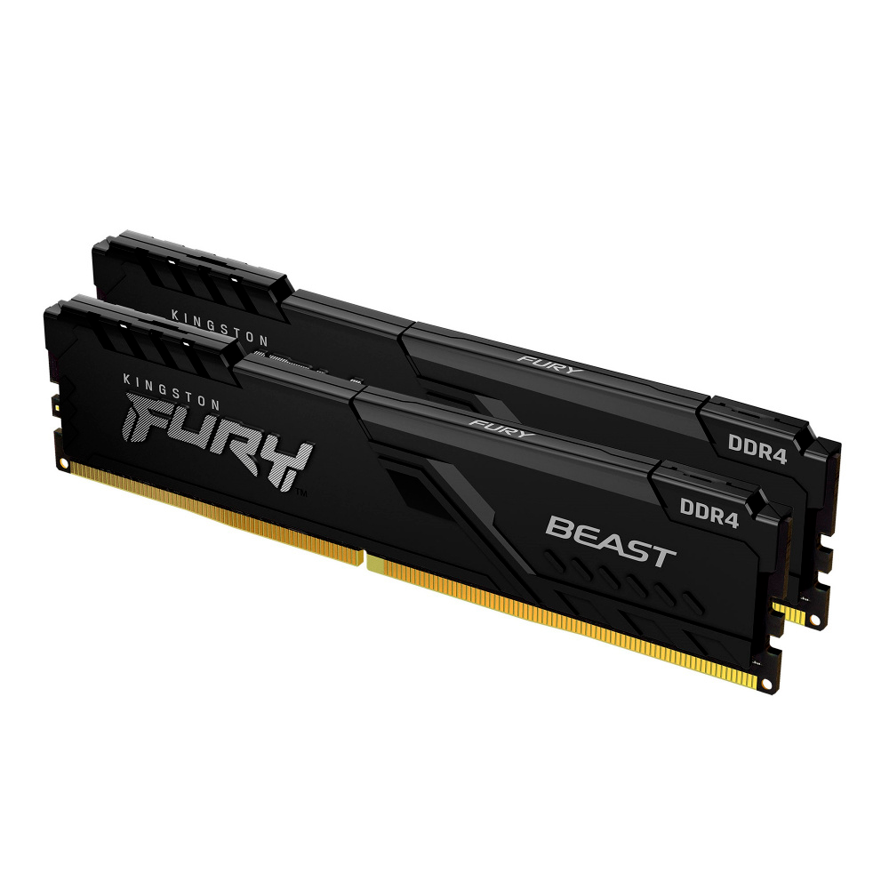 Kit Memoria RAM Kingston Fury Beast Black DDR4- 3200MHz- 16GB - 2 x 8GB