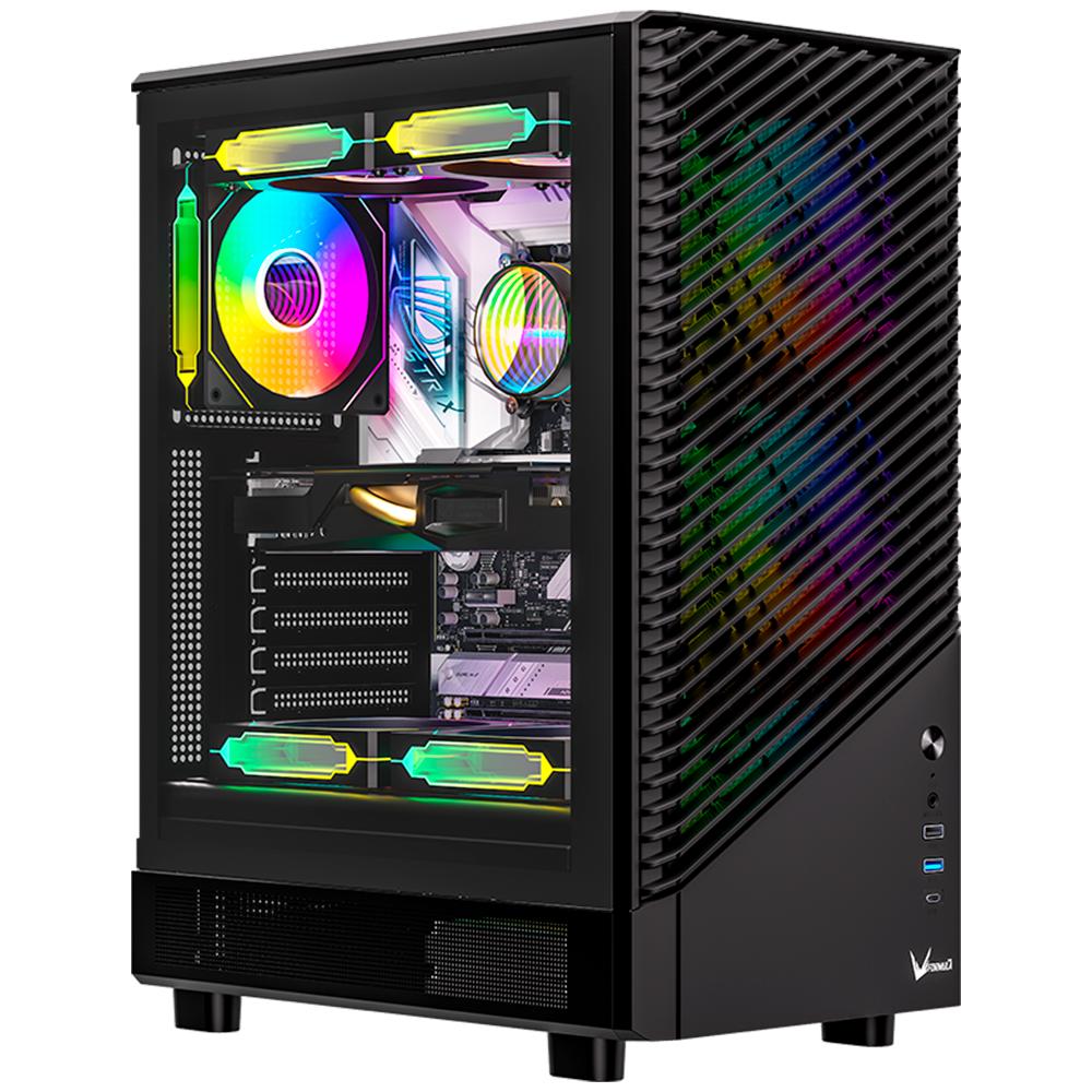 Gabinete Formula Mana Geometry Black | ATX