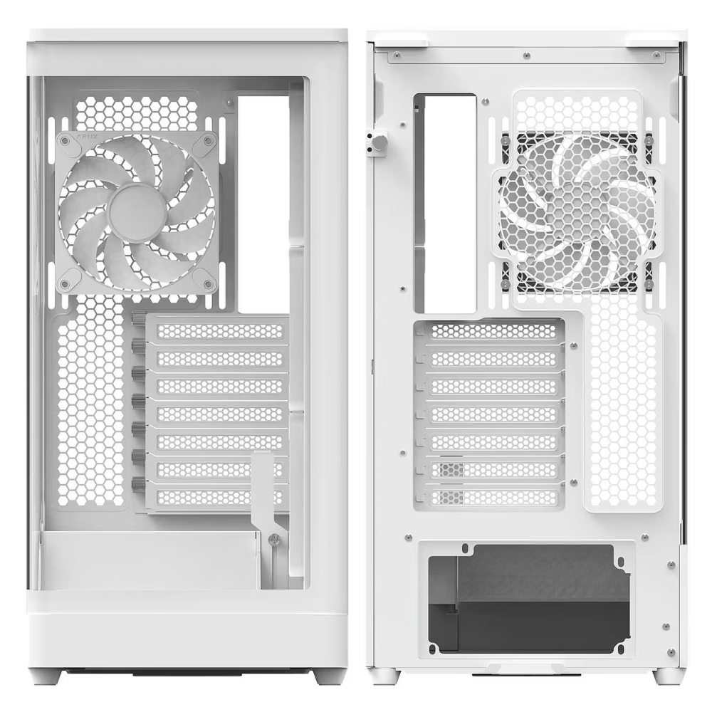 Gabinete Aerocool P500A | Incluye 4 Ventiladores | RGB | ATX | Blanco.