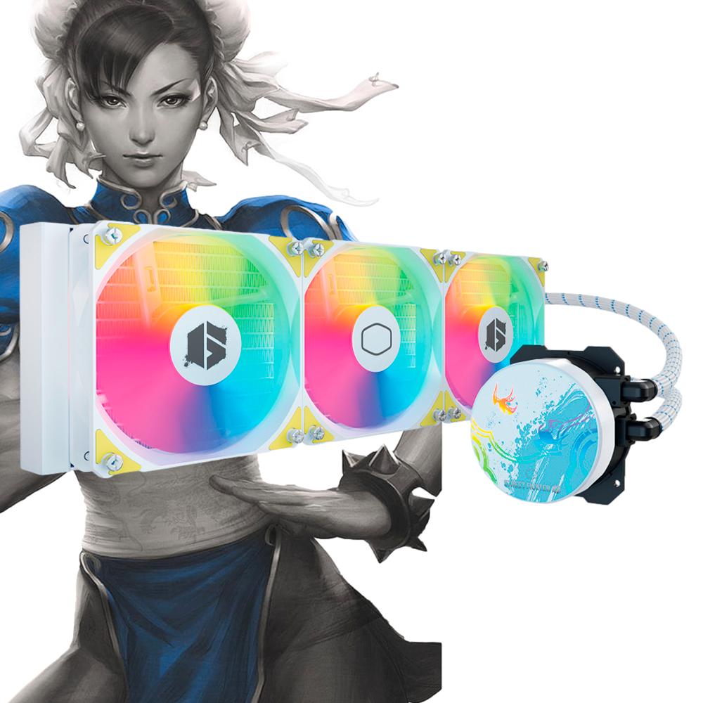 Enfriamiento Liquido Cooler Master MasterLiquid 360L Core SF6 Chun-Li Edition ARGB 360mm Blanco