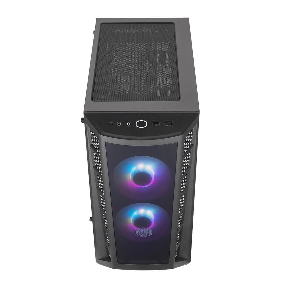 Gabinete Cooler MB320L ARGB - Micro ATX - Incluye 2 Ventiladores - Negro