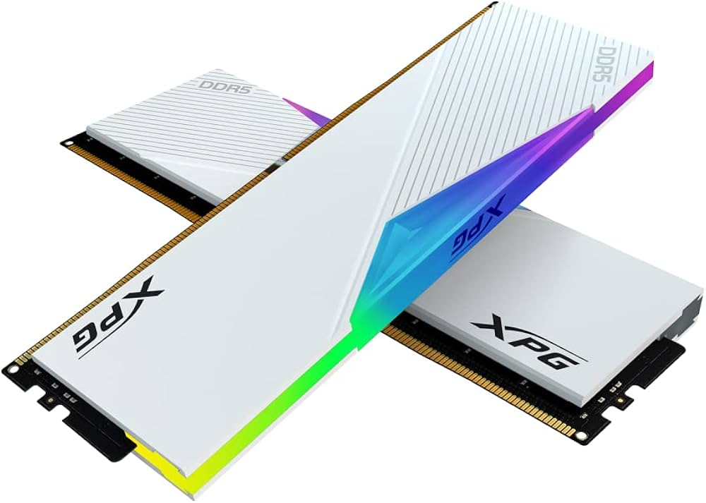 Kit de Memoria RAM DIMM ADATA XPG Lancer RGB DDR5 64GB 2x32 GB 6400 Mts CL32 Blanca
