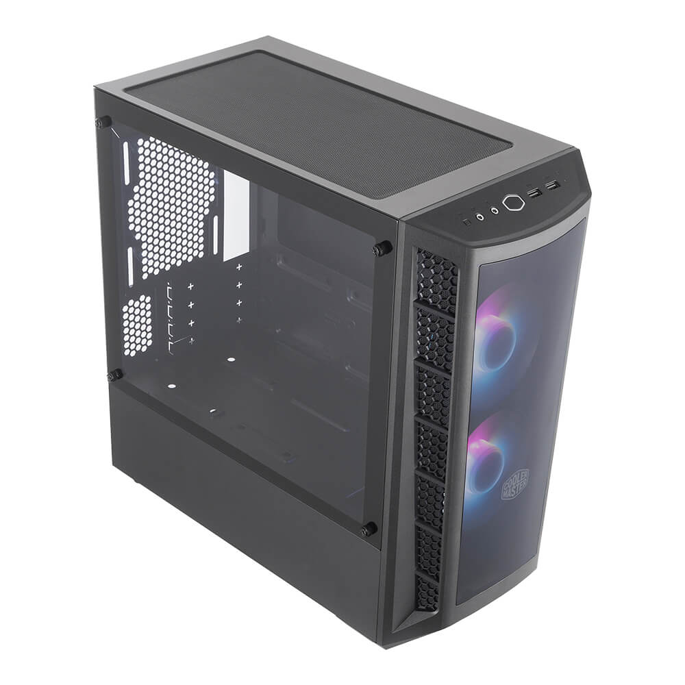 Gabinete Cooler MB320L ARGB - Micro ATX - Incluye 2 Ventiladores - Negro