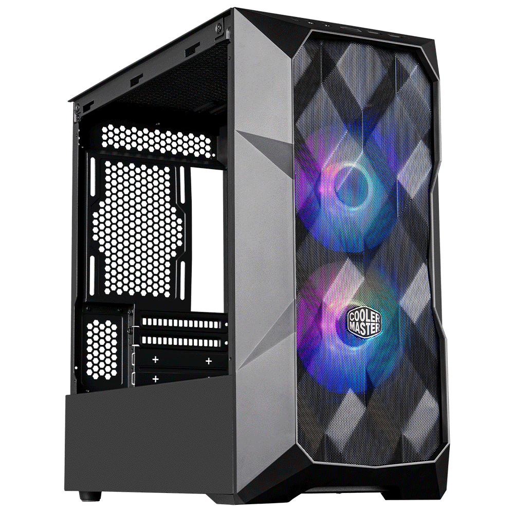 Gabinete Cooler TD300 Mesh ARGB- Micro ATX- Incluye 2 Ventiladores- Negro
