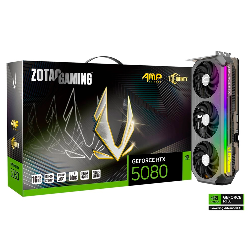 Tarjeta de Video ZOTAC NVIDIA GeForce RTX 5080 Extreme Infinity 16GB