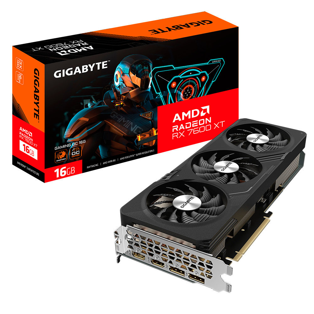 Tarjeta de Video Gigabyte AMD Radeon RX 7600 XT GAMING OC 16G