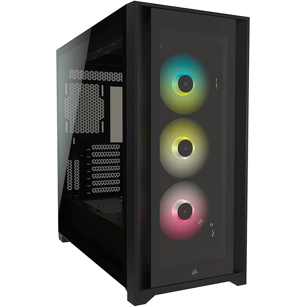 Gabinete Corsair iCUE 5000X RGB- ATX- Incluye 3 Ventiladores- Negro
