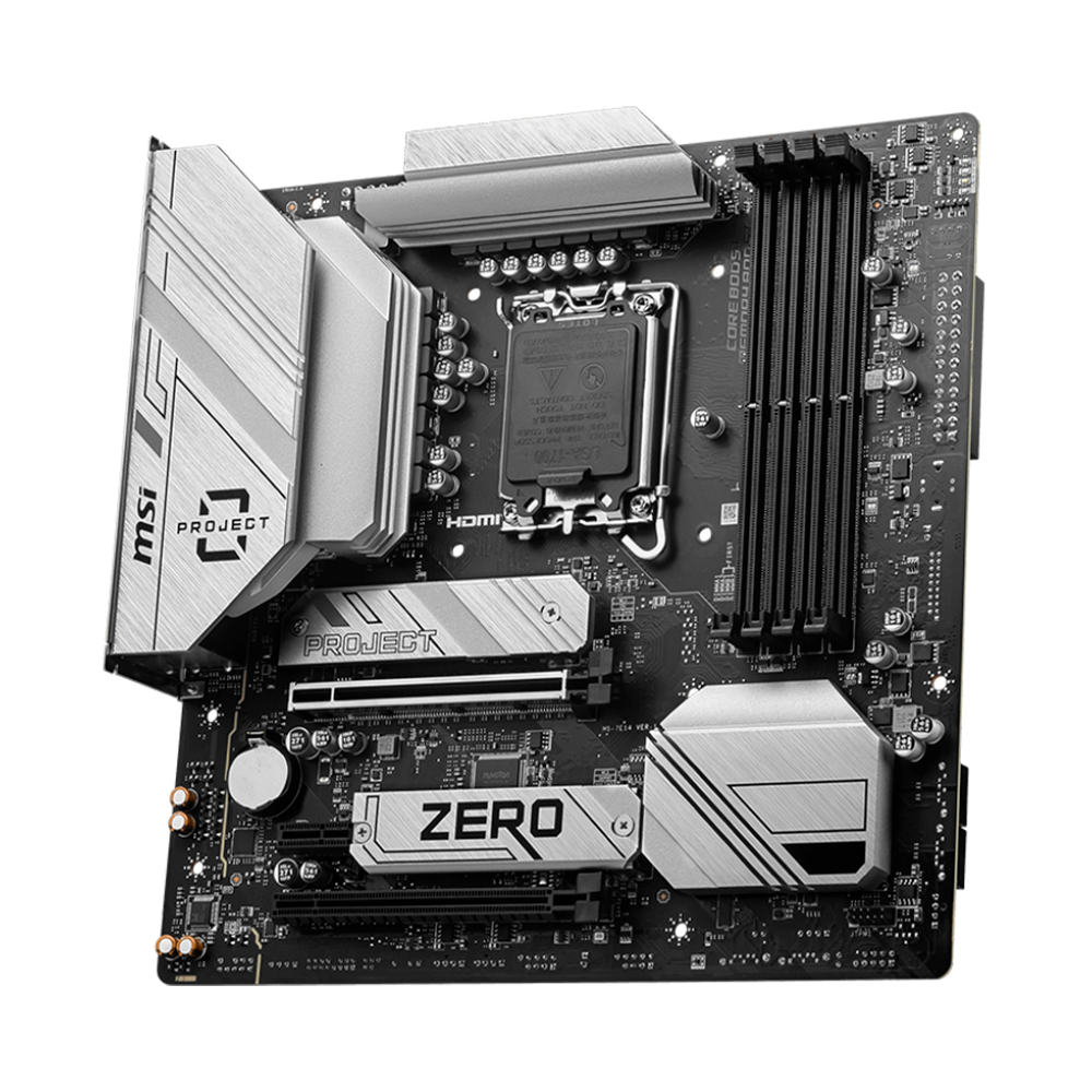 Tarjeta Madre MSI B760M Project Zero - LGA 1700 - Micro ATX - Compatible con DDR5