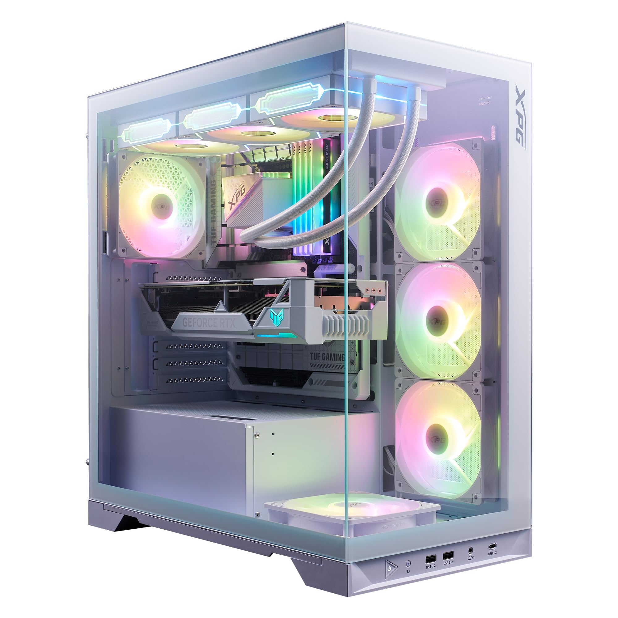 Gabinete ADATA XPG Inavader X BTF ATX | 5 Ventiladores incluidos, Blanco