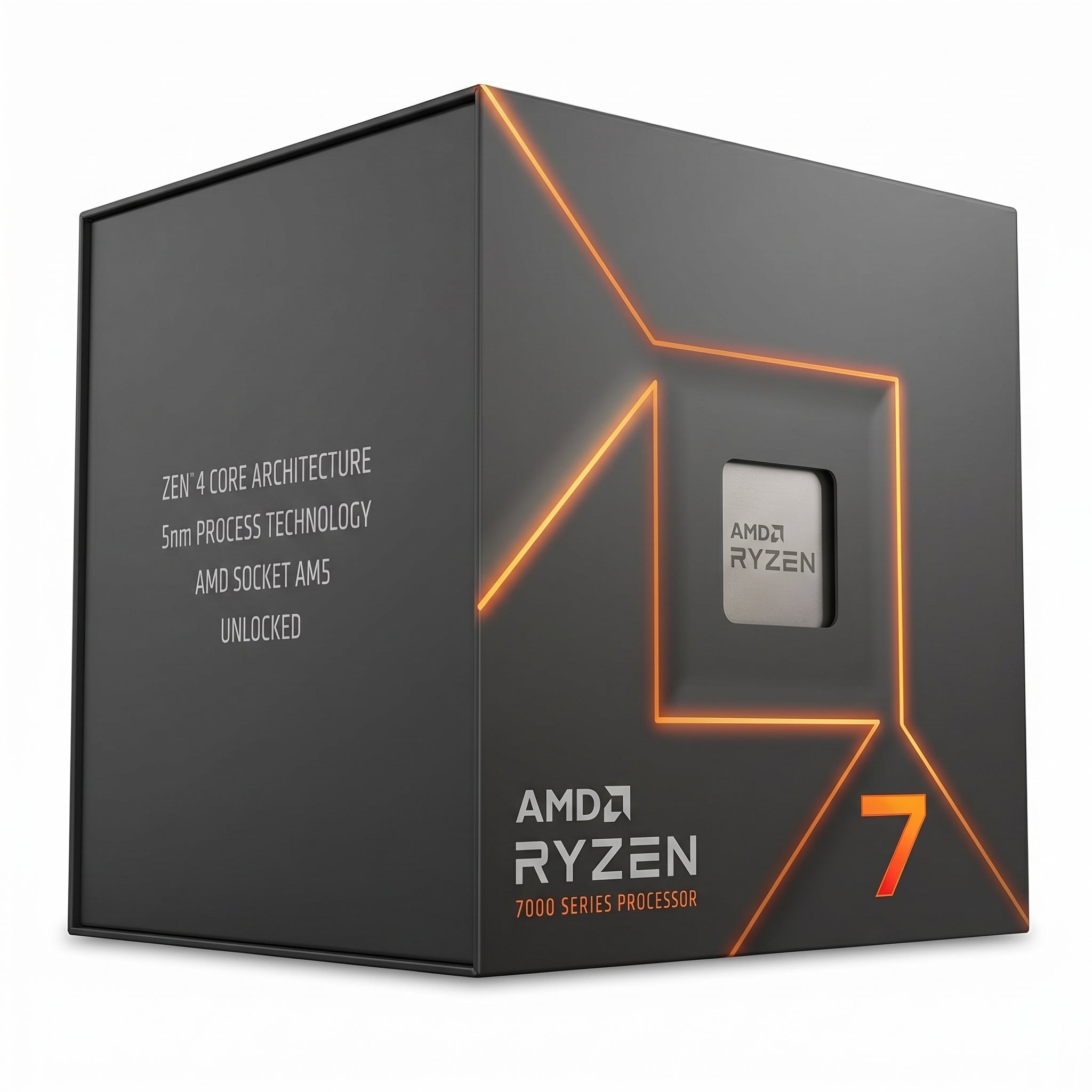 Procesador AMD Ryzen 7 7700 con AMD Radeon Graphics, Socket AM5, 8 Núcleos, 32MB Caché | Incluye Disipador