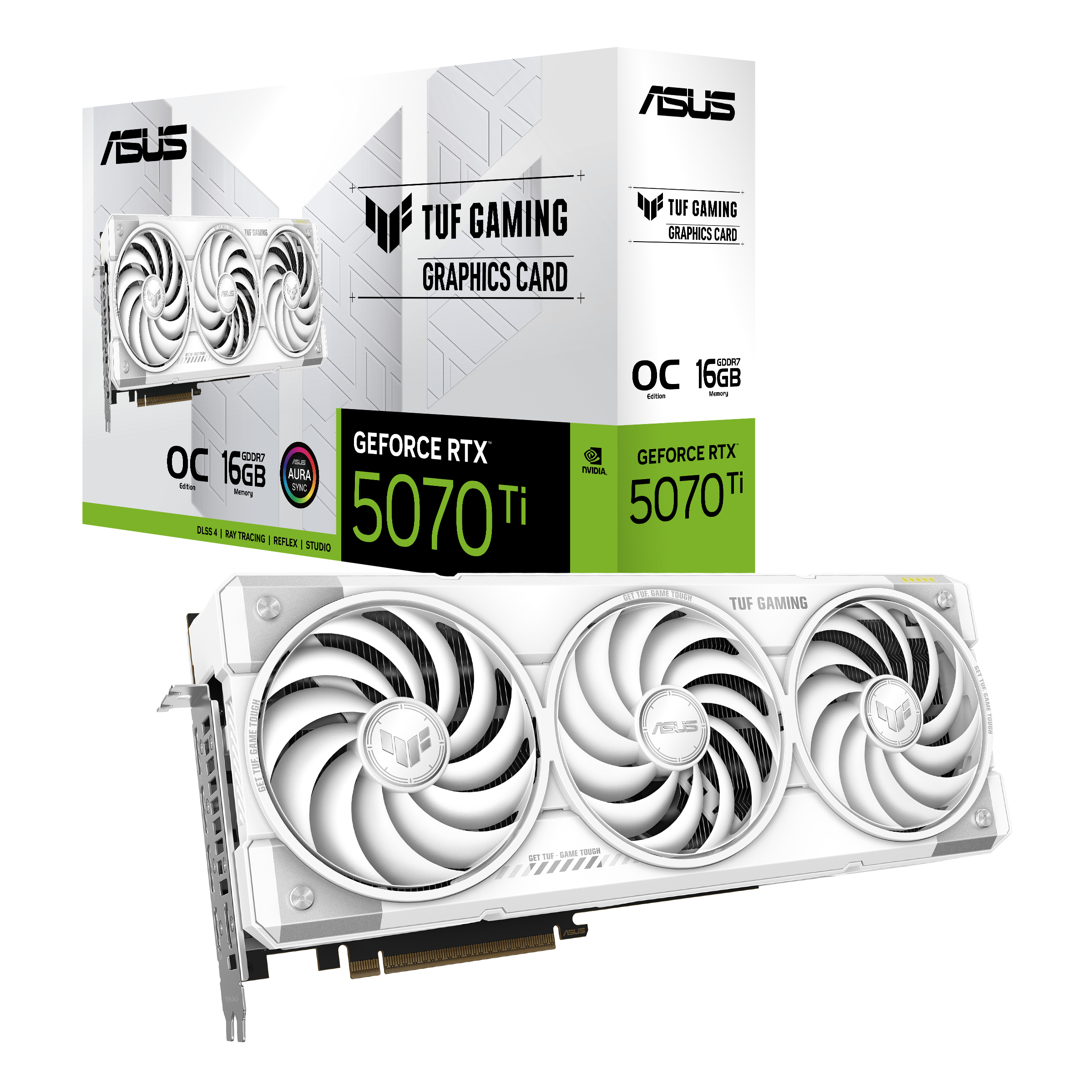 Tarjeta De Video NVIDIA GeForce ASUS TUF Gaming RTX 5070 Ti 16G White