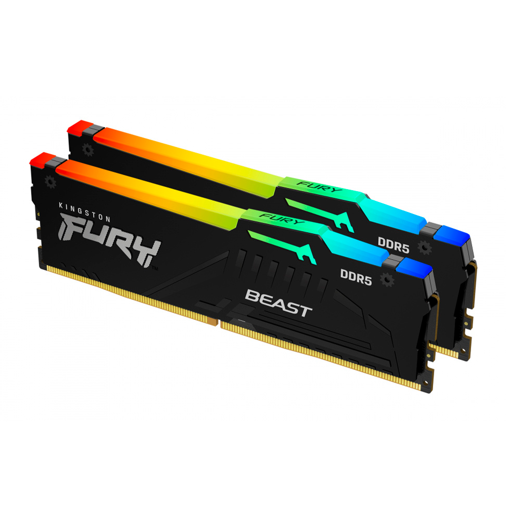Kit de Memoria RAM Kingston Fury Beast RGB EXPO 64GB 2x32 GB DDR5 5600Mts CL36