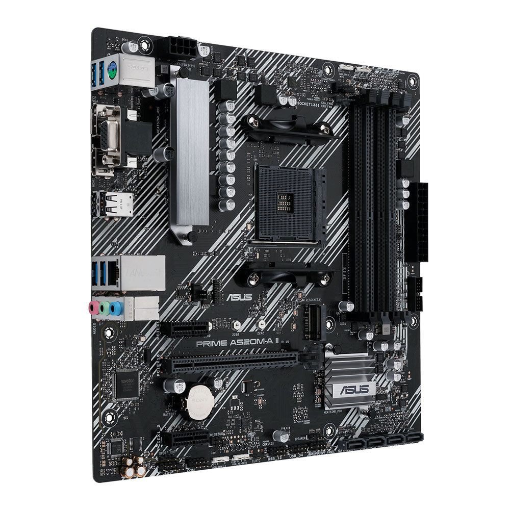 Tarjeta Madre ASUS PRIME A520M-A II CSM- S-AM4- Micro ATX- Compatible con DDR4