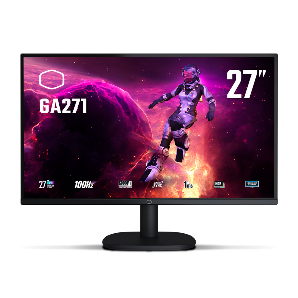 Monitor Gamer Cooler Master GA 271 27"- Resolucion 1920x1080 Full HD- 100Hz- Panel VA 1ms
