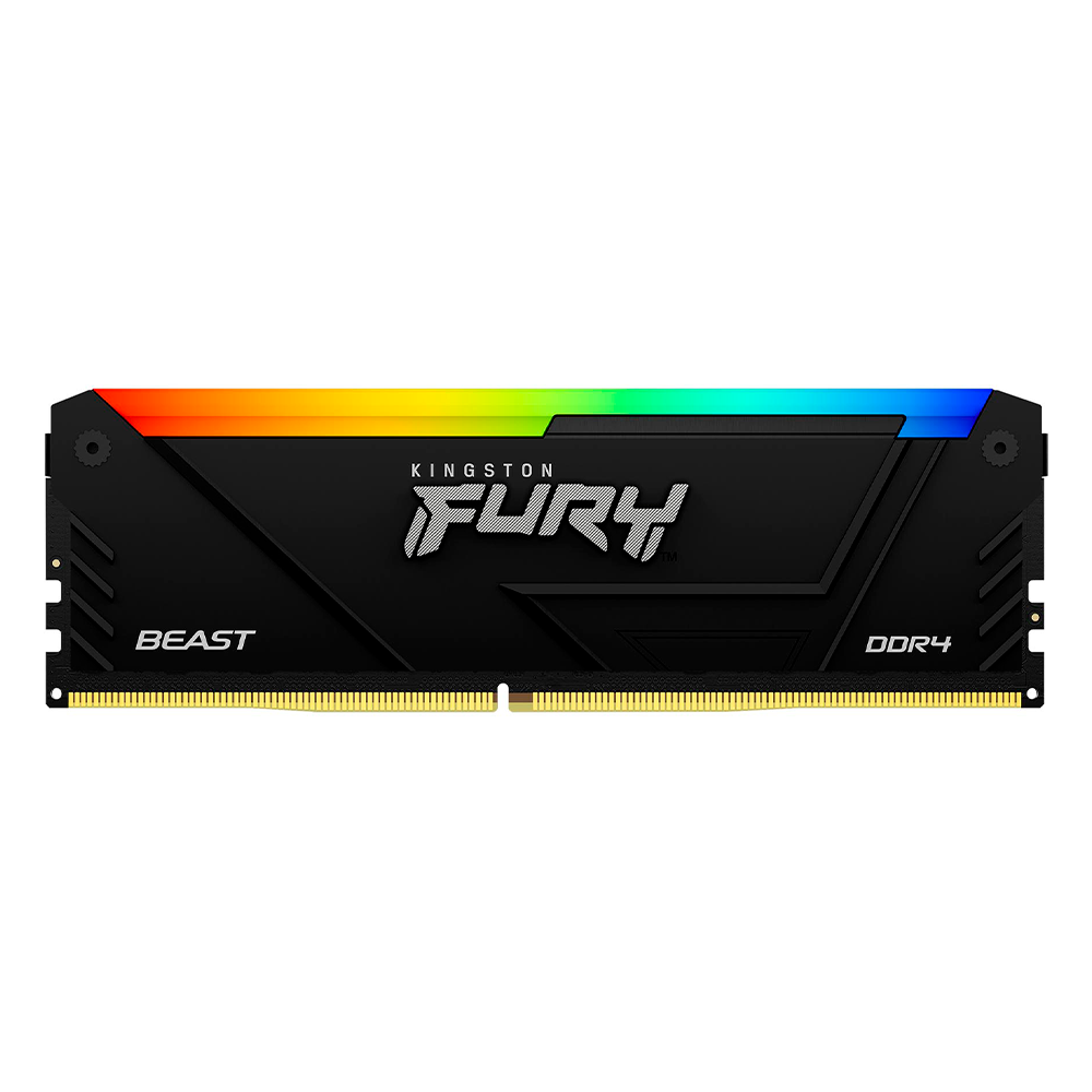 Kit Memoria RAM Kingston Fury Beast Black RGB DDR4-3200MHz-16GB-2x8GB