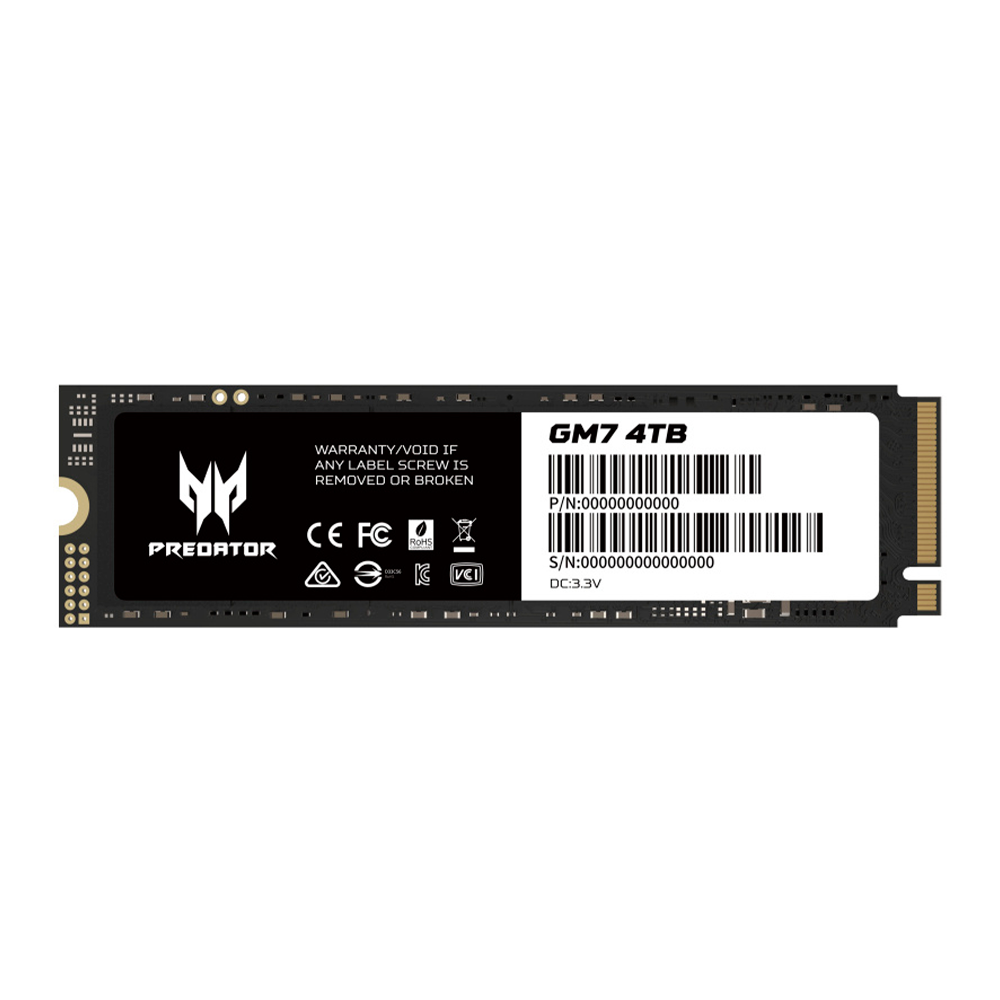 Unidad de estado solido M.2 PREDATOR GM7 4TB PCIE 4.0