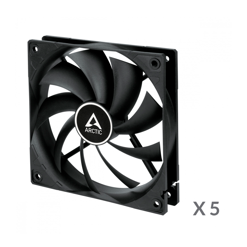 Kit de 5 Ventiladores Arctic F12 (Black)