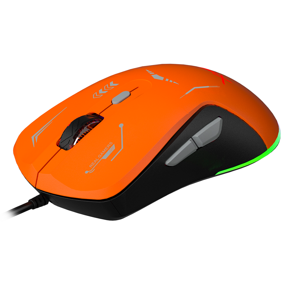 Mouse Xzeal XZ-401 RGB, Gris-Naranja