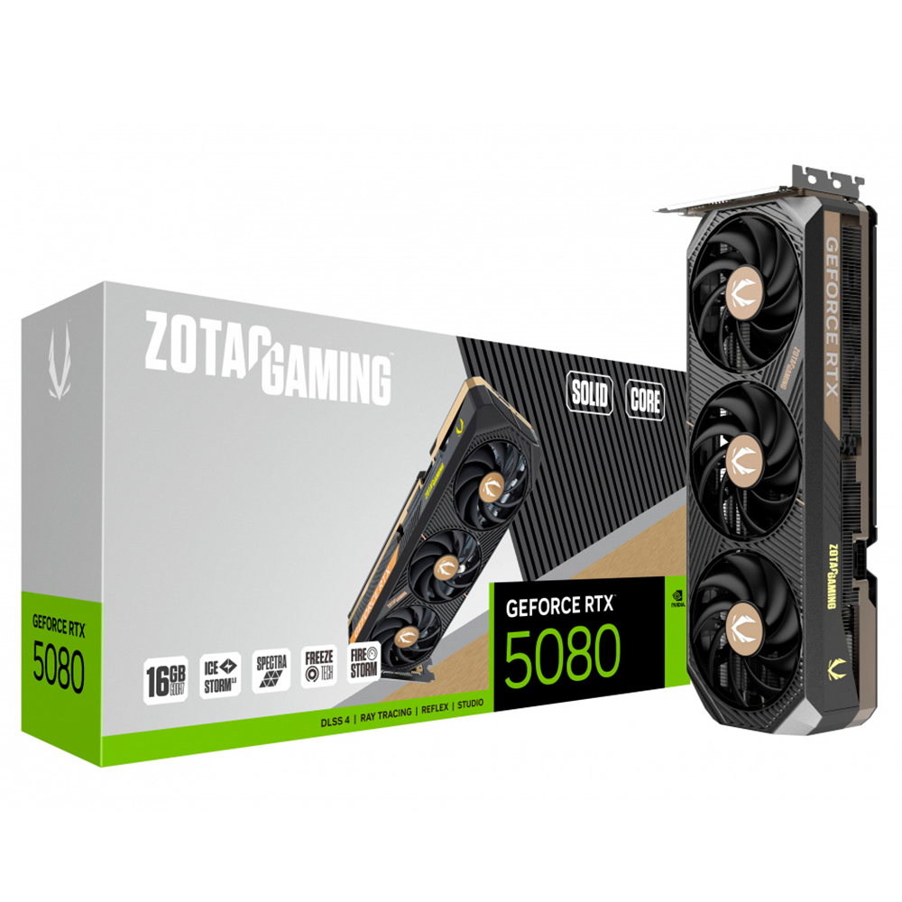 Tarjeta de Video ZOTAC NVIDIA GeForce RTX 5080 Solid 16GB