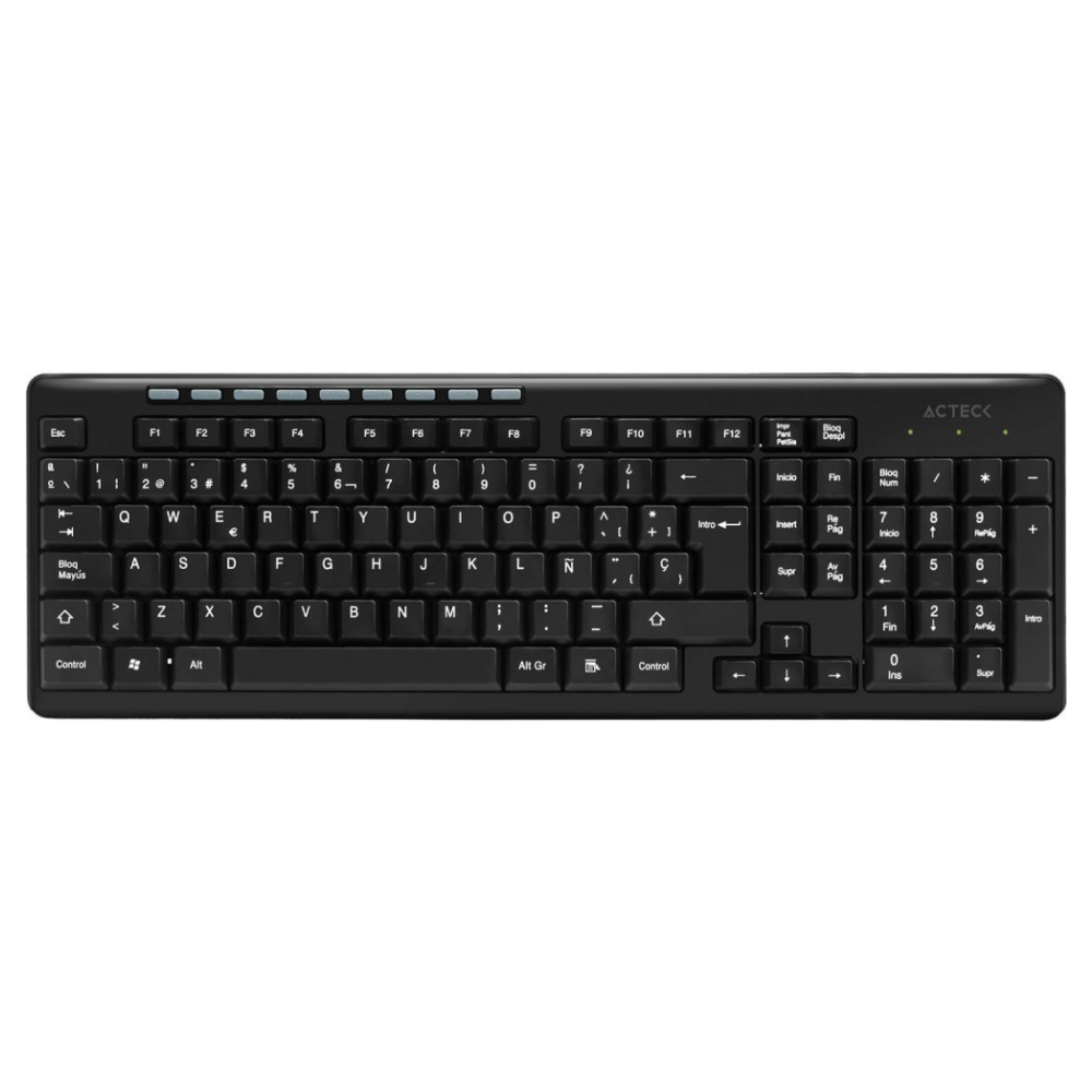 Teclado Inalambrico Acteck TM100 | Usb | Multimedia | Negro