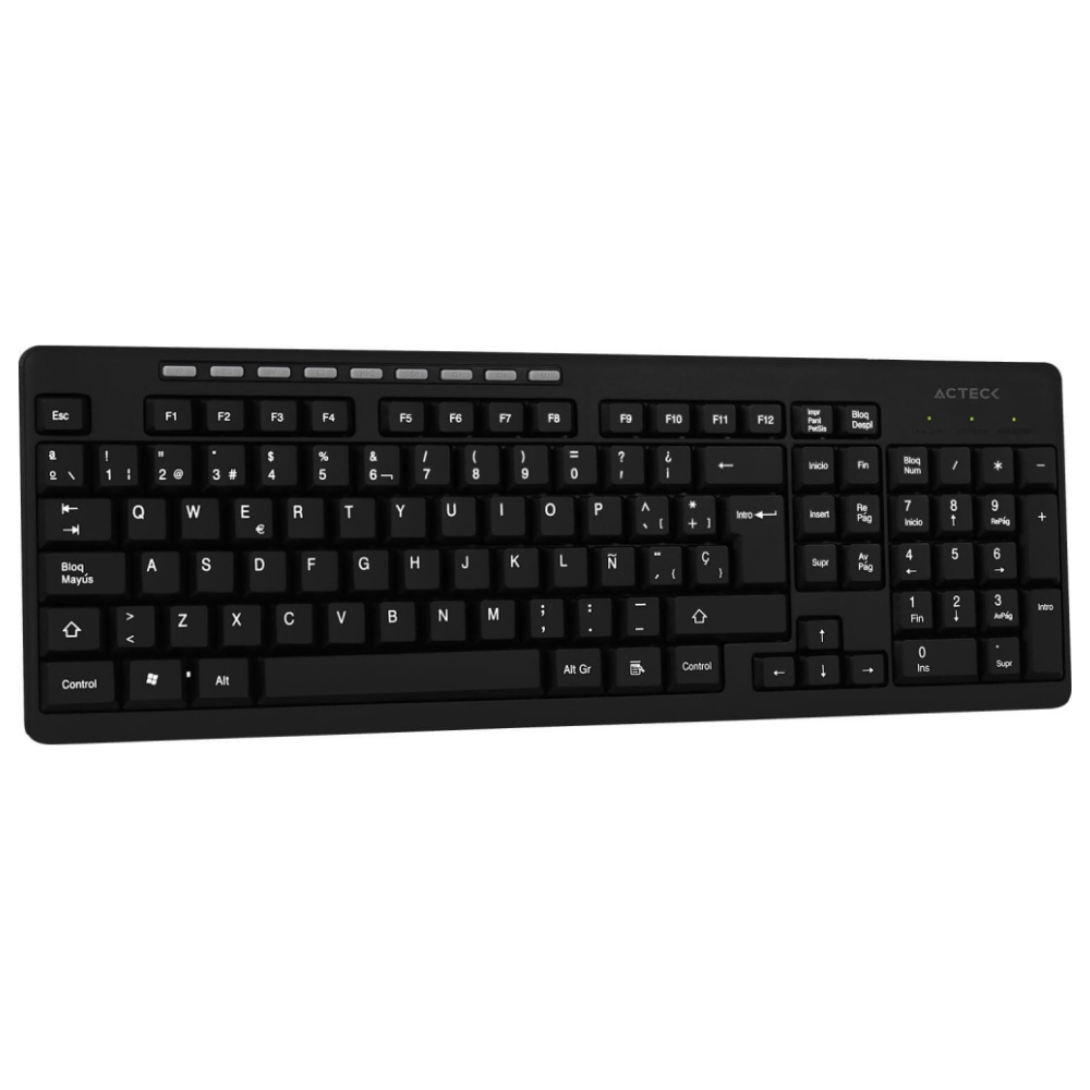 Teclado Inalambrico Acteck TM100 | Usb | Multimedia | Negro