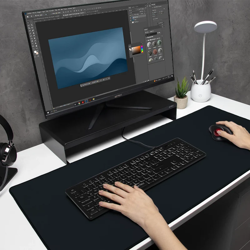 Mousepad Acteck Vibe Flow Max MT480, 90x40cm, Antideslizante, Grafito