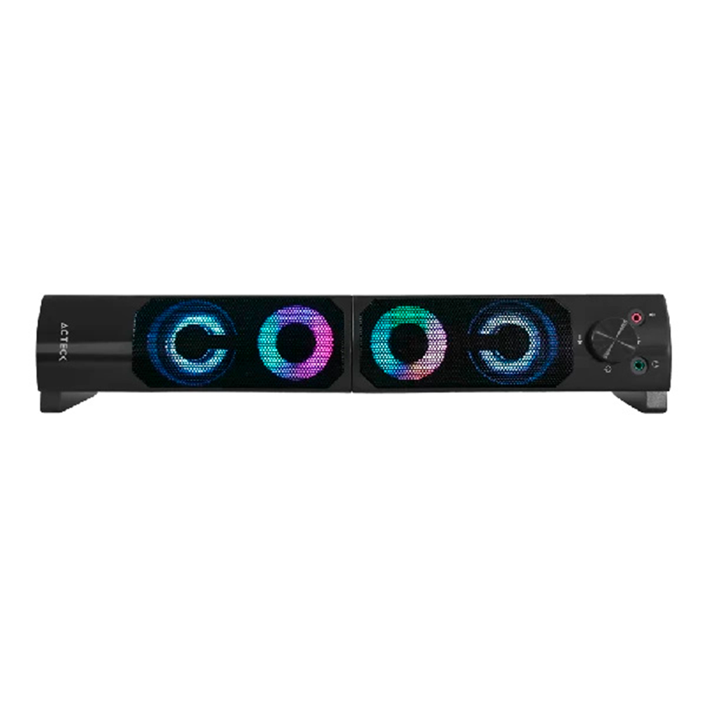 Acteck Bocinas Elant Brick, Alámbrico, 3W RMS, 3.5mm, Negro.