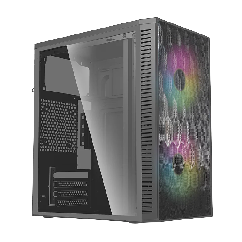 Gabinete Acteck Fuji GC470 | Micro ATX | Fuente 500W | Negro