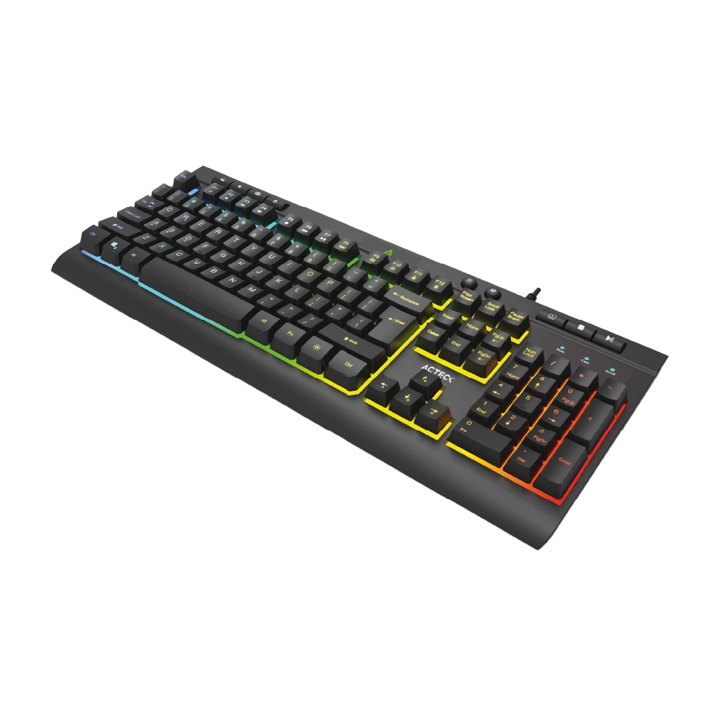 Teclado Alámbrico Acteck Aurean Pro TA477G, Negro