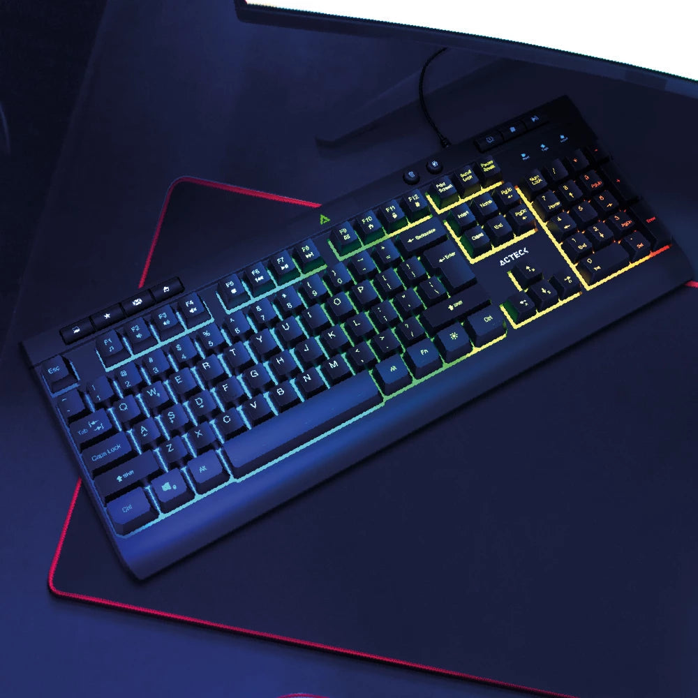 Teclado Alámbrico Acteck Aurean Pro TA477G, Negro