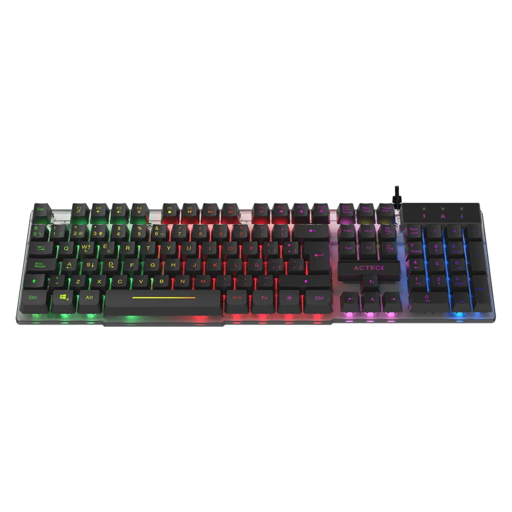 Teclado Acteck Aurean II TA220G RGB Alámbrico | Negro