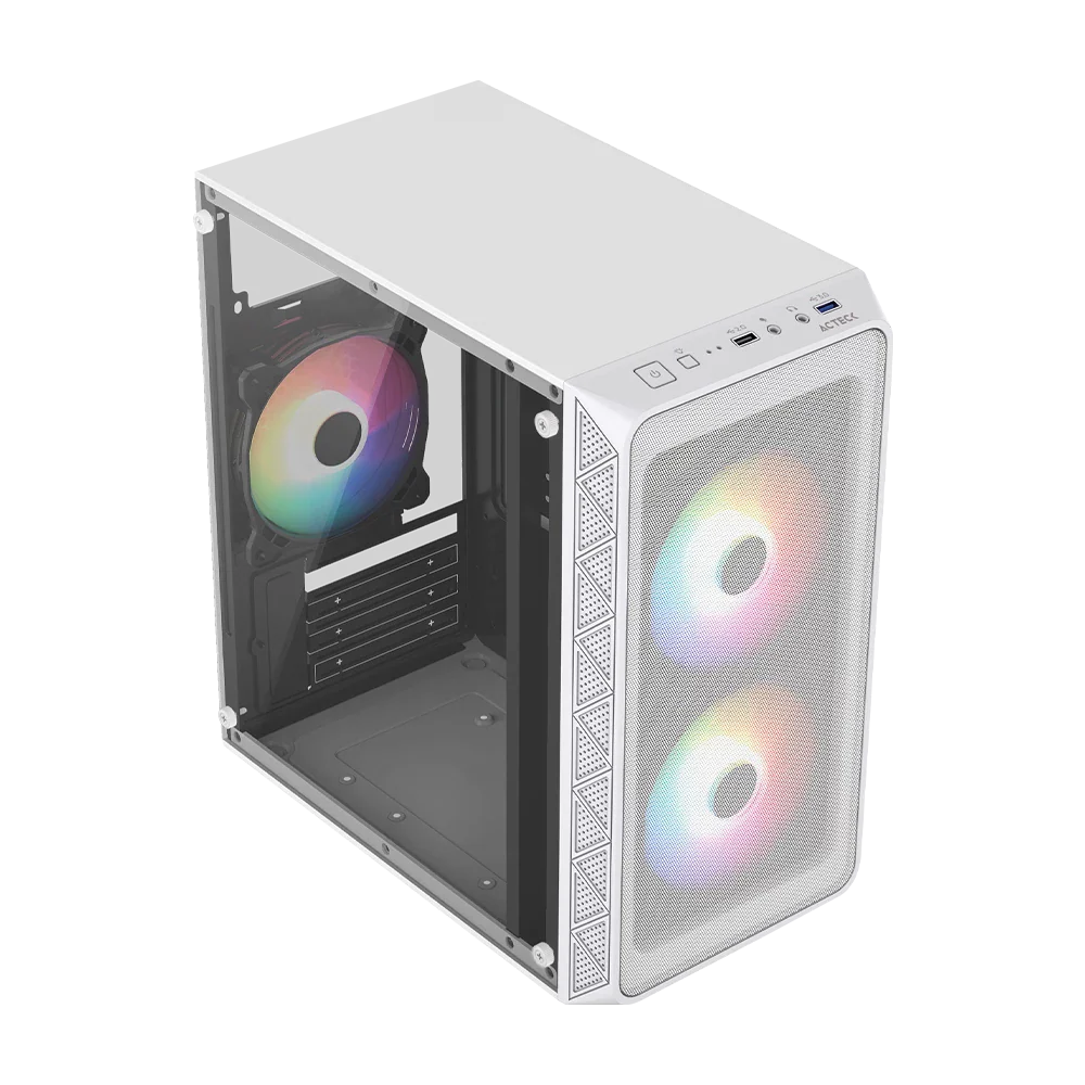 Gabinete Acteck Doom Pro Mesh GI730M - Micro ATX - Blanco