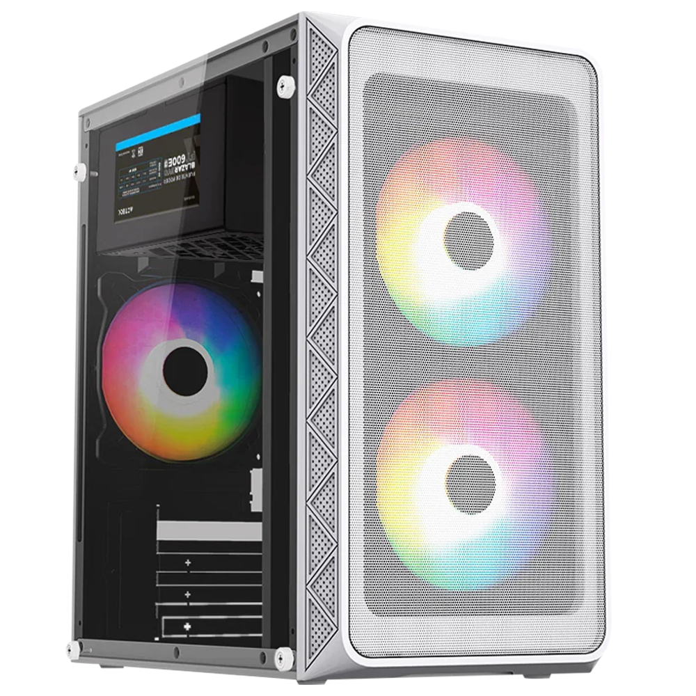 Gabinete Acteck DOOM PRO MESH GI730M- Micro ATX- Blanco