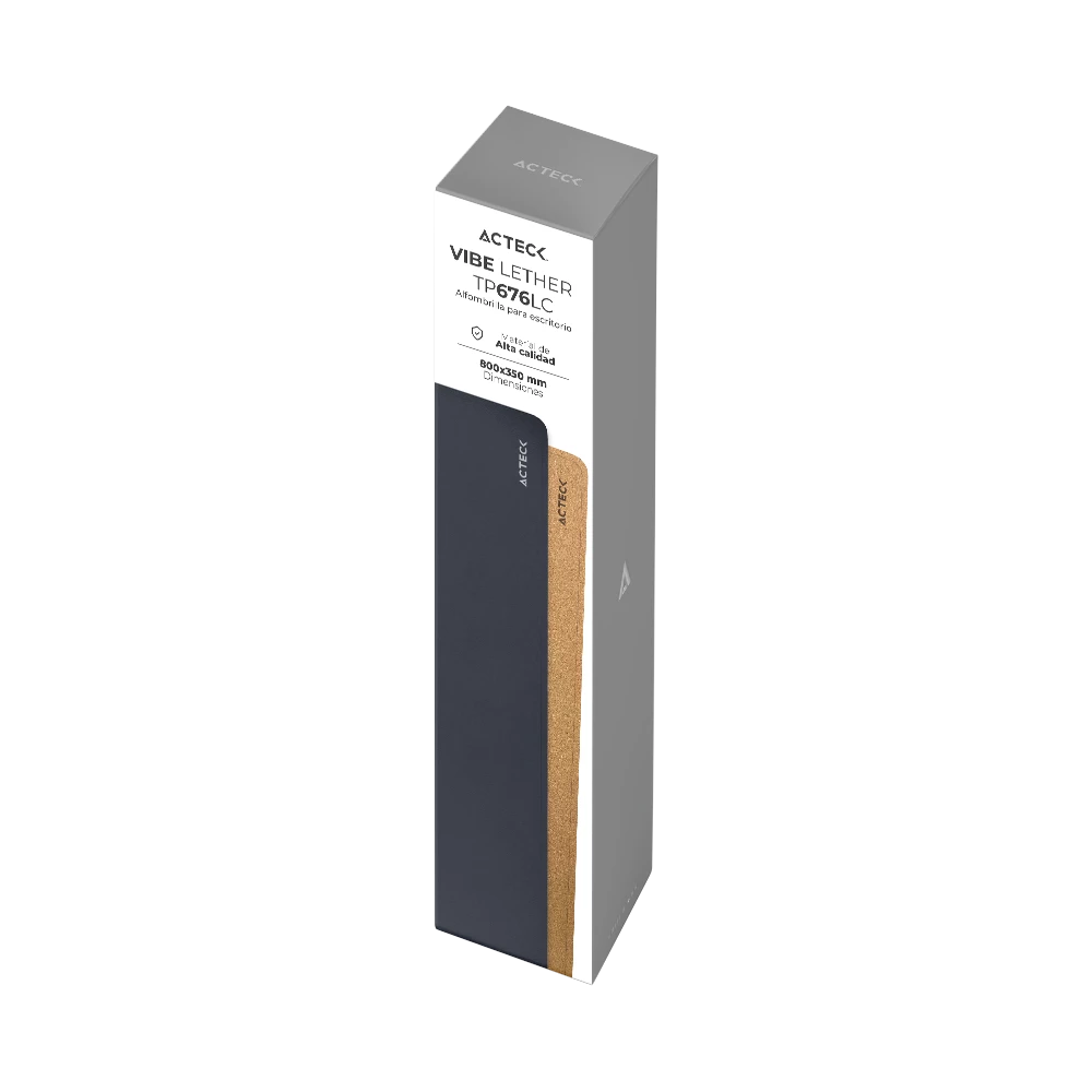 Mouse Pad Acteck Vibe Leather TP676L | Cuero Sintético y Corcho